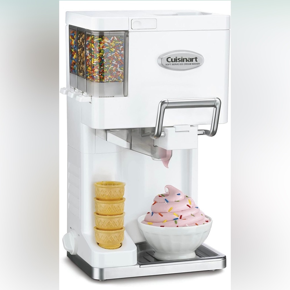 Cuisinart ICE-45P1 Mix-it-in 1.5-Quart Soft Serve Ice Cream Maker, White